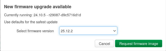 Zimaboardに入れているOpenWRTのバージョンを、24.10.5から25.12.2にアップグレードした話